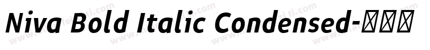 Niva Bold Italic Condensed字体转换